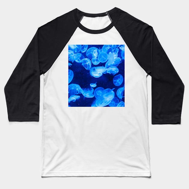 blue ocean waves view Baseball T-Shirt by tedd